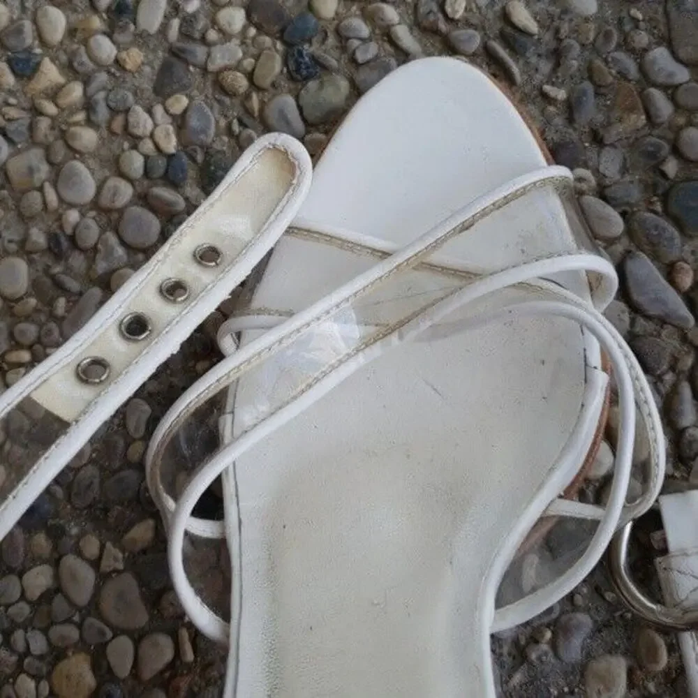 White Heels **REPAIR NEEDED** - UK Size 4/US Size 6